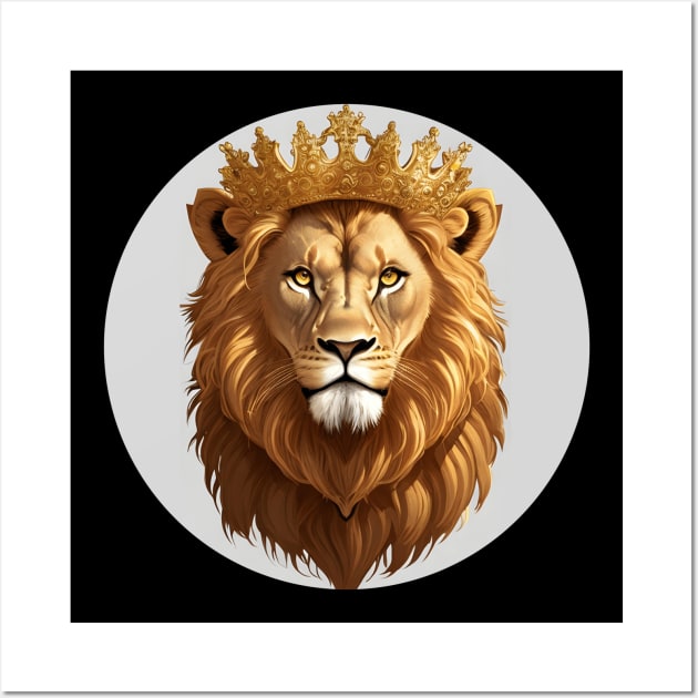 Regal Lion with Crown no.5 Wall Art by Donperion